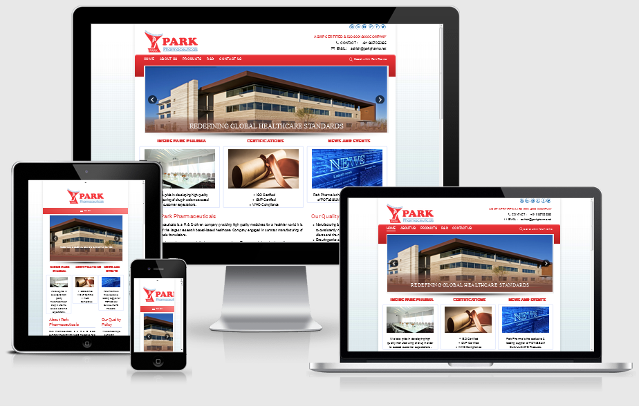 SWS-Park Pharma responsive web development 1
